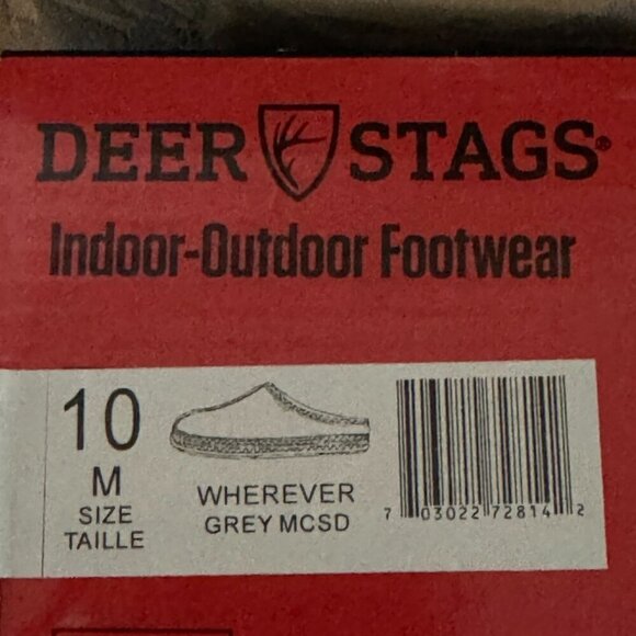 Deer Stags Wherever Slippers Men’s 10M Gray Indoor Outdoor S.U.P.R.O. Comfort - Picture 12 of 13
